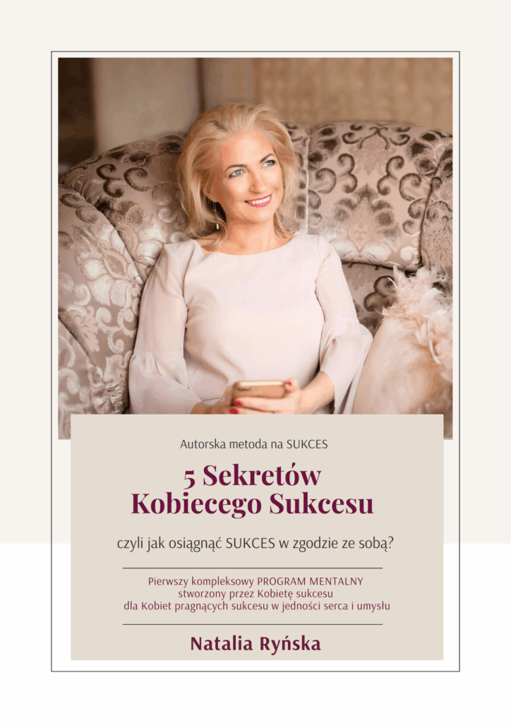 Okładka programu mentoringowego on line - 5 sekretów Kobiecego Sukcesu Akademia Kobiecego Sukcesu Natalia Ryńska